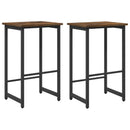 Barbænk 2 stk. Røget eg 40 x 32 x 64 cm Konstrueret træ