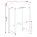 Barbænk Sort 40 x 32 x 64 cm Konstrueret træ