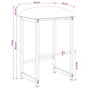 Barbænk 2 stk. Sort 40 x 32 x 74 cm Konstrueret træ