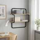 Væghylde med 2 etager Sonoma-eg 80 x 24,5 x 61 cm