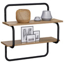 2-lags væghylde Artisan-eg 60 x 24,5 x 61 cm Konstrueret træ