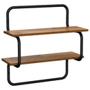 2-lags væghylde Gammelt træ 40 x 24,5 x 61 cm Konstrueret træ