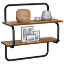 2-lags væghylde Gammelt træ 40 x 24,5 x 61 cm Konstrueret træ