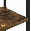 Knagerække med sko bænk Røget eg 120,5 x 34 x 190 cm