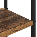 Knagerække med sko bænk Gammelt træ 120,5 x 34 x 190 cm