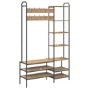 Knagerække med sko bænk Artisan-eg 120,5 x 34 x 190 cm