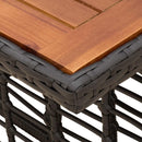 Havemøbel Bord Sort og naturlig 100 x 55 x 37 cm