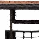 Havemøbel Bord Sort og naturlig 100 x 55 x 37 cm