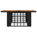 Havemøbel Bord Sort og naturlig 100 x 55 x 37 cm