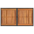 Havemøbel Bord Sort og naturlig 100 x 55 x 37 cm