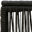 Havemøbel Bord Sort 55 x 55 x 37 cm PE Rattan og Glas