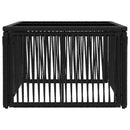 Havemøbel Bord Sort 55 x 55 x 37 cm PE Rattan og Glas