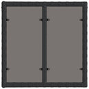 Havemøbel Bord Sort 55 x 55 x 37 cm PE Rattan og Glas