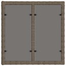 Havemøbel Bord Grå og sort 55 x 55 x 37 cm PE Rattan og Glas