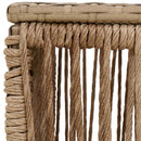 Havemøbel Bord Beige og sort 55 x 55 x 37 cm PE Rattan og Glas