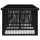 Havemøbel Bord Sort 100 x 55 x 37 cm PE Rattan og Glas