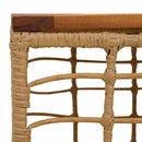 Havemøbel Bord Naturfarvet 55 x 55 x 37 cm PE Rattan og Glas