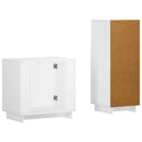 Badeværelsesskabsæt 2 stk. Hvid Konstrueret træ