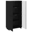 Highboard Sort 79 x 41 x 151 cm Konstrueret træ
