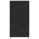 Highboard Sort 79 x 41 x 151 cm Konstrueret træ