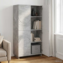 Highboard Betongrå 79 x 41 x 151 cm Konstrueret træ
