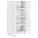 Highboard Hvid højglans 79 x 41 x 151 cm Konstrueret træ