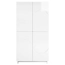 Highboard Hvid højglans 79 x 41 x 151 cm Konstrueret træ