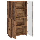 Highboard Egetræ 79 x 41 x 151 cm Konstrueret træ