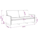 3-personers sofa Mørkegrå 190 x 81 x 82 cm Faux suedestof