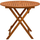 Sammenklappeligt havebord Brun Ø 90 x 75 cm