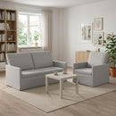 Sofa Sæt 2 pcs Skygrå Stof