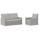 Sofa Sæt 2 pcs Skygrå Stof