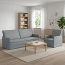 Sofa Sæt 2 pcs Lysegrå Stof