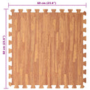 Poolbundmåtte 6 pcs træ 4,32 ㎡ EVA skum