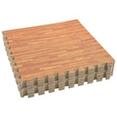Poolbundmåtte 12 pcs træ 4,32 ㎡ EVA skum