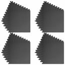 Poolbundmåtte 24 pcs Sort 8,64 ㎡ EVA skum
