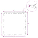 Poolbundmåtte 12 pcs Blå 4,32 m² EVA skum