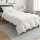Duvet og Pude Sæt 2 stk. 155 x 200 cm Sommer 1200 g/stk Hvid