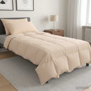 Dynebetræk Sæt 2 stk. 155 x 220 cm 250 gsm Naturlig Kapok Beige