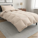 Dynebetræk Sæt 2 stk. 135 x 220 cm Kapok og Polyester Beige