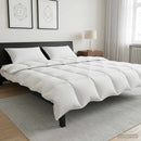 Dynebetræk Sæt med pude Hvid 200 x 220 cm Polyester, Bambus