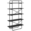 Bogreol 5 niveauer 100 x 35 x 175,5 cm Konstrueret træ Sort eg