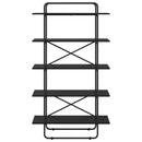Bogreol 5 niveauer 100 x 35 x 175,5 cm Konstrueret træ Sort eg