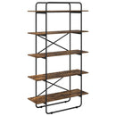 Bogreol 5 niveauer 100 x 35 x 175,5 cm PB Røget eg