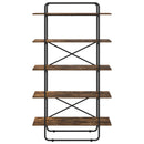 Bogreol 5 niveauer 100 x 35 x 175,5 cm PB Røget eg