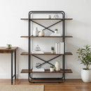 Bogreol 4 niveauer 100 x 35 x 140 cm PB Røget eg