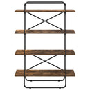 Bogreol 4 niveauer 100 x 35 x 140 cm PB Røget eg