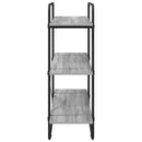 Bogreol 3 niveauer 100 x 35 x 105 cm PB Grå Sonoma