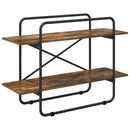 Bogreol 2 niveauer 100 x 35 x 70 cm PB Røget eg