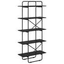 Bogreol 5 niveauer 80 x 35 x 175,5 cm PB Sort eg
